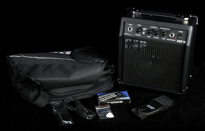 Used ESP LTD EC Electric Guitar Starter Pack Black Satin