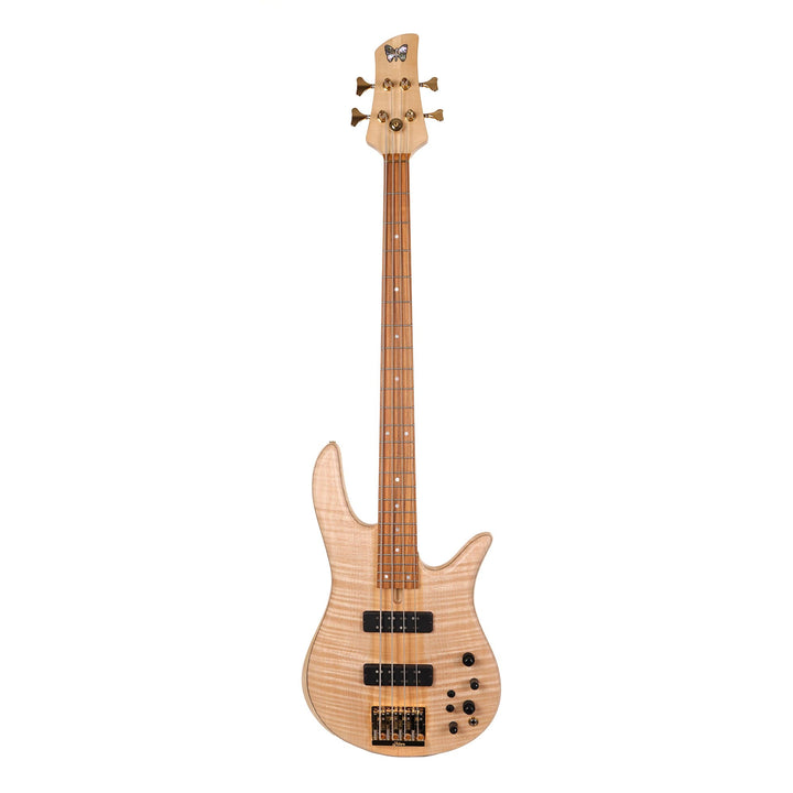 Fodera Monarch 4-String Bass 5A Flame Maple Natural 2023