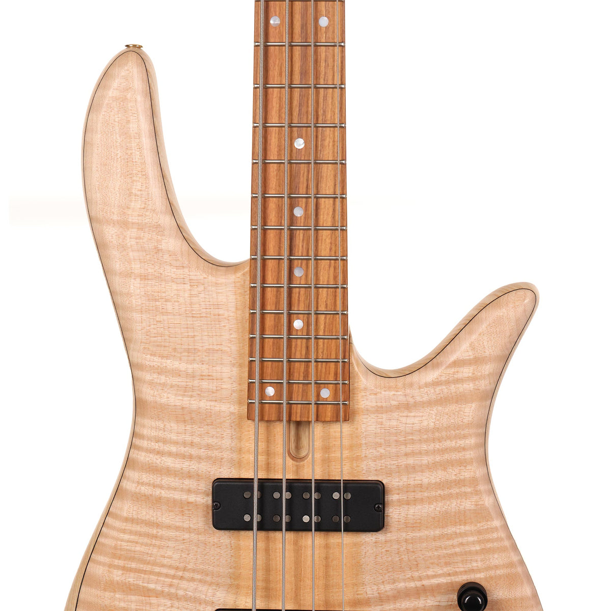 Fodera Monarch 4-String Bass 5A Flame Maple Natural 2023 — 6