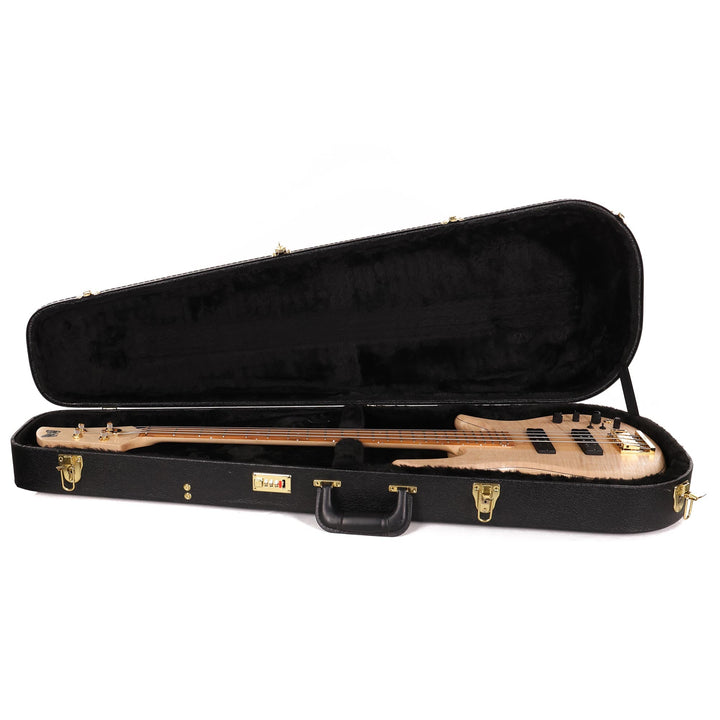 Fodera Monarch 4-String Bass 5A Flame Maple Natural 2023