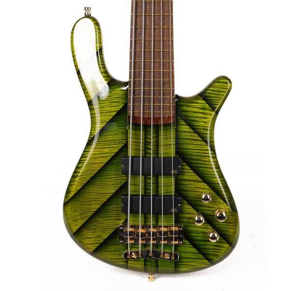 Warwick Custom Shop Streamer Stage I 5 Masterbuilt Emeraude Green Pattern Transparent