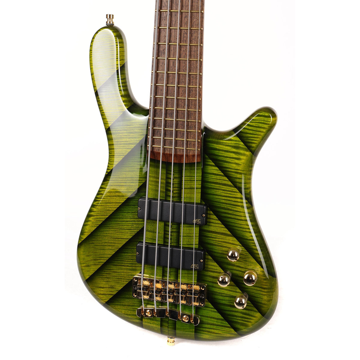 Warwick Custom Shop Streamer Stage I 5 Masterbuilt Emeraude Green Pattern Transparent — 7