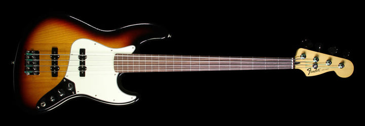 Used Fender Standard Fretless Jazz Bass Electric Bass Guitar Brown Sunburst