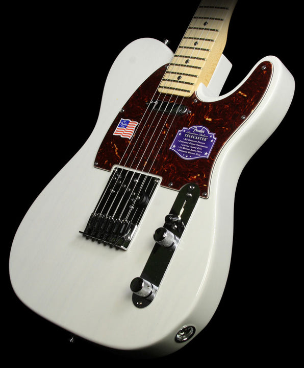 Used Fender American Deluxe Ash Telecaster Electric Guitar White Blonde