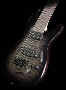 Used 2014 Ibanez S8QMTGB 8-String Electric Guitar Transparent Gray Burst