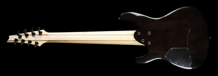 Used 2014 Ibanez S8QMTGB 8-String Electric Guitar Transparent Gray Burst