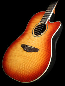 Used Ovation CC28 Super-Shallow Cutaway Celebrity Acoustic/Electric Guitar Honey Burst Flame