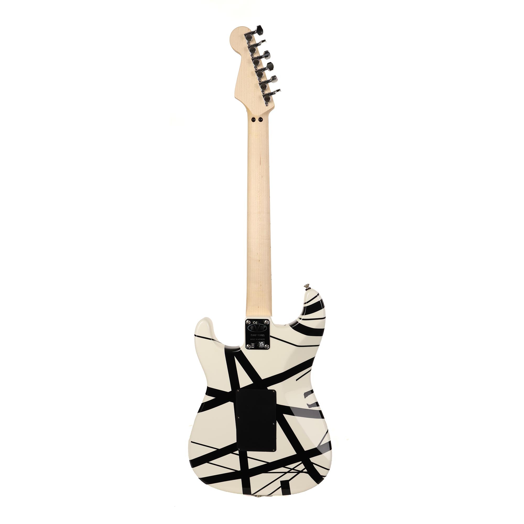 EVH Striped Series White with Black Stripes 2022 | The Music Zoo
