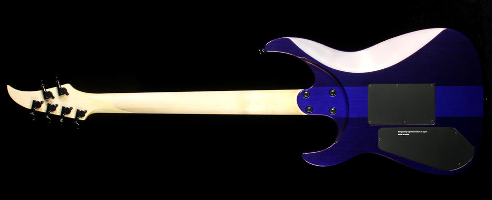 Used Caparison Dellinger Prominence Electric Guitar Transparent Spectrum Blue — 3