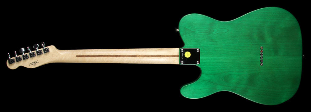 Used Fender Custom Shop Custom Deluxe Telecaster Electric Guitar Emerald Green Transparent — 3