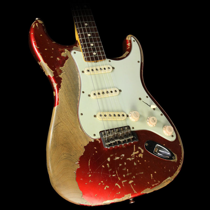 Used Fender Custom Shop Masterbuilt Jason Smith '64 Stratocaster Ultimate Relic Electric Guitar Candy Apple Red — 1