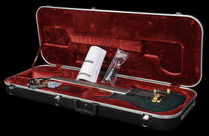 Used 2014 Ibanez S5521QNGB S-Series Prestige Electric Guitar Nebula Green