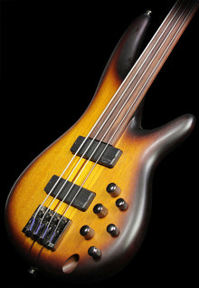 Used 2014 Ibanez SRF700BBF Fretless Electric Bass Brown Burst