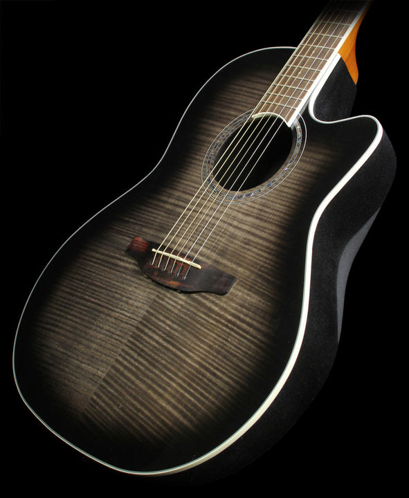 Used Ovation CS24P Celebrity Standard Plus Acoustic Electric Guitar Transparent Black