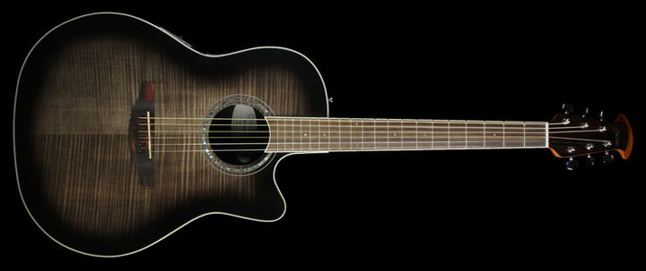 Used Ovation CS24P Celebrity Standard Plus Acoustic Electric Guitar Transparent Black