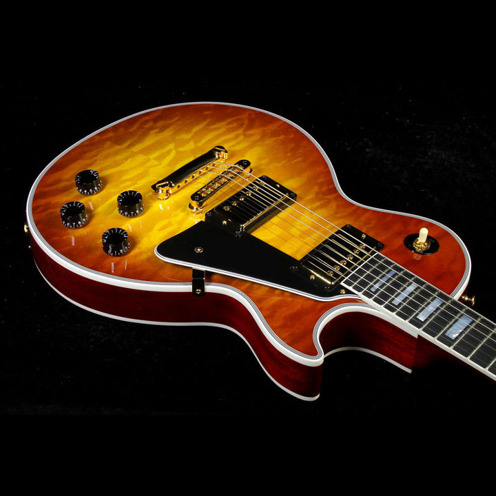 Used 2015 Gibson Custom Shop Les Paul Custom Quilt Top Electric Guitar Honey Burst