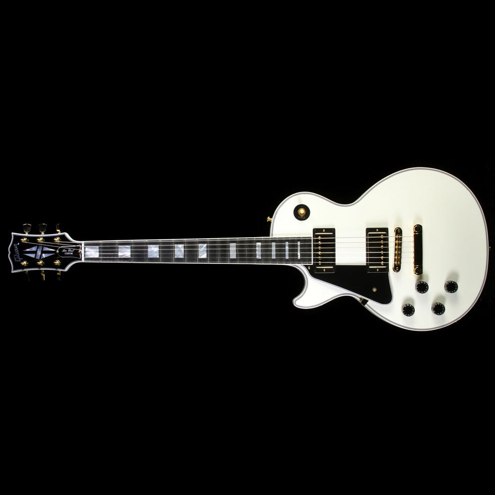 Used Gibson Custom Shop Les Paul Custom Left-Handed Electric Guitar Alpine White — 2