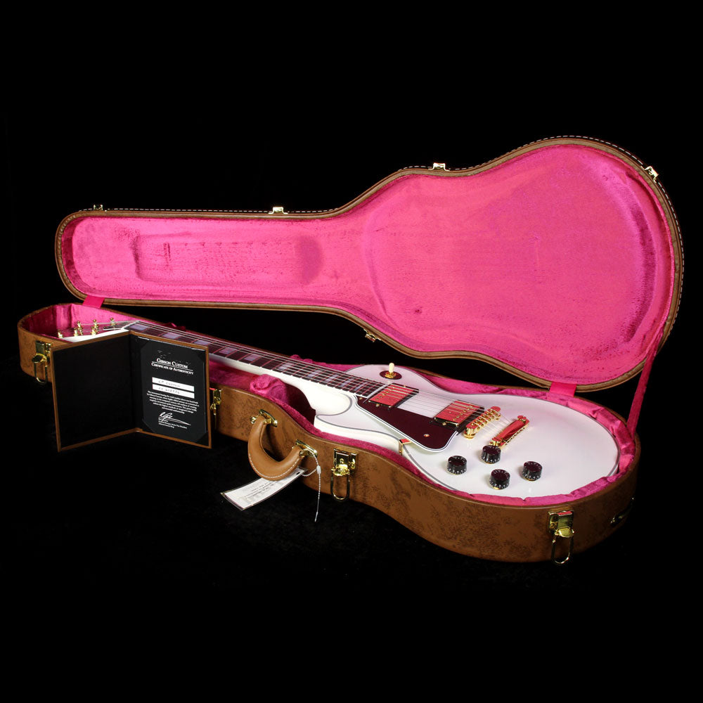 Used Gibson Custom Shop Les Paul Custom Left-Handed Electric Guitar Alpine White — 5