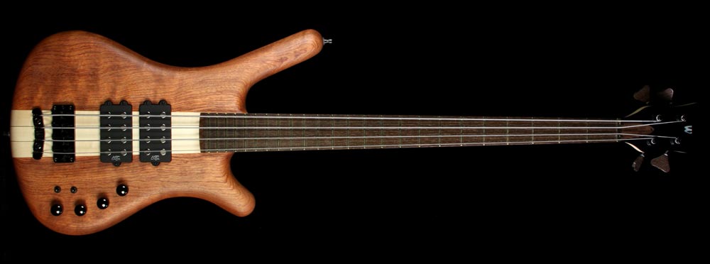 Warwick Custom Shop Corvette NT Bubinga Electric Bass Guitar Natural Oil — 2