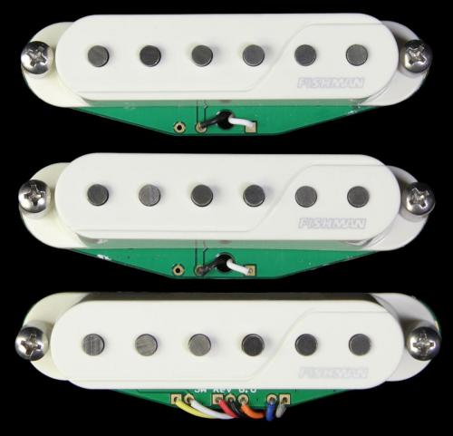 Fishman Fluence Single Width Electric Guitar Pickup Set White