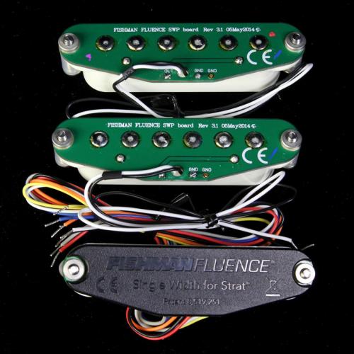 Fishman Fluence Single Width Electric Guitar Pickup Set White