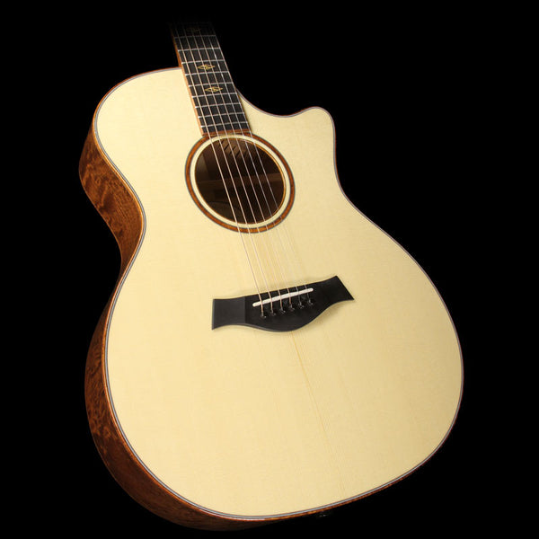 Used 2015 Taylor Custom Shop BTO Grand Auditorium Quilted Sapele Acoustic Guitar Natural