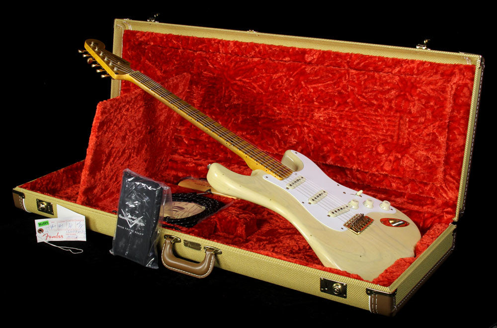 Fender Custom Shop 20th Anniversary Relic Stratocaster Electric Guitar Vintage Blonde — 4