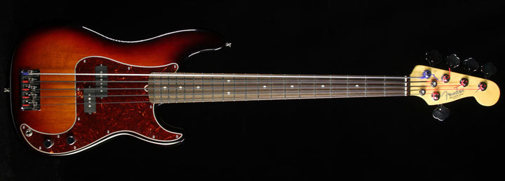 Used 2015 Fender American Standard Precision Bass Electric Bass Guitar Three-Tone Sunburst