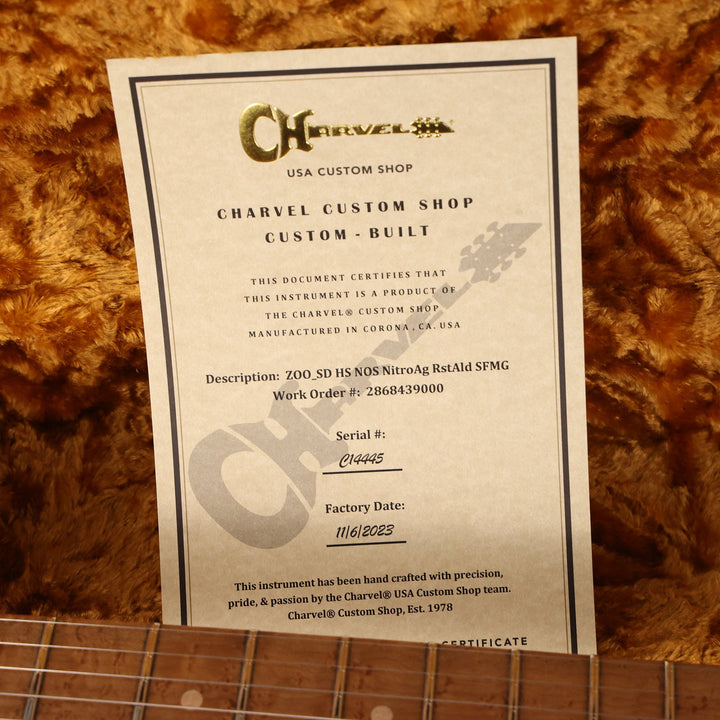 Charvel Custom Shop San Dimas HS Nitro Aged Roasted Alder Seafoam Green 2023