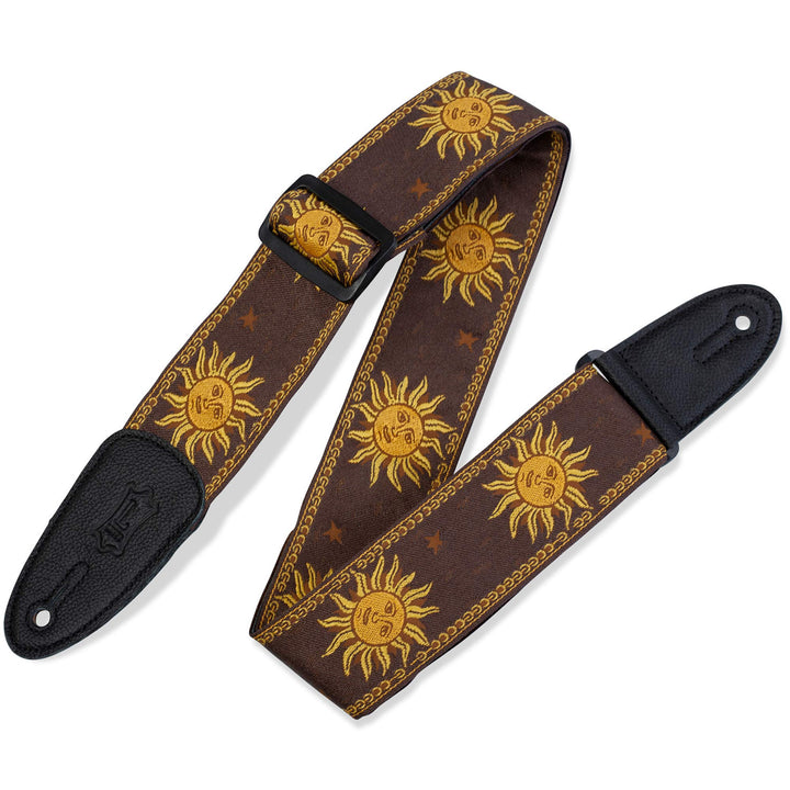 Levy's MPJG Jacquard Weave Guitar Strap Brown Sun