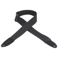 Levy's MC8 Cotton Leather Guitar Strap Black