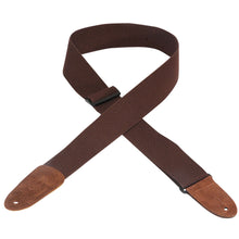 Levy's MC8 Cotton Leather Guitar Strap Brown