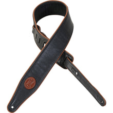 Levy's MSS17 Garment Leather Guitar Strap Black