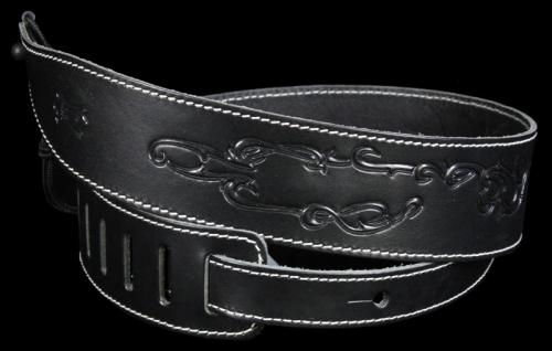 Levy's MV17T10 Carved Leather Guitar Strap Black