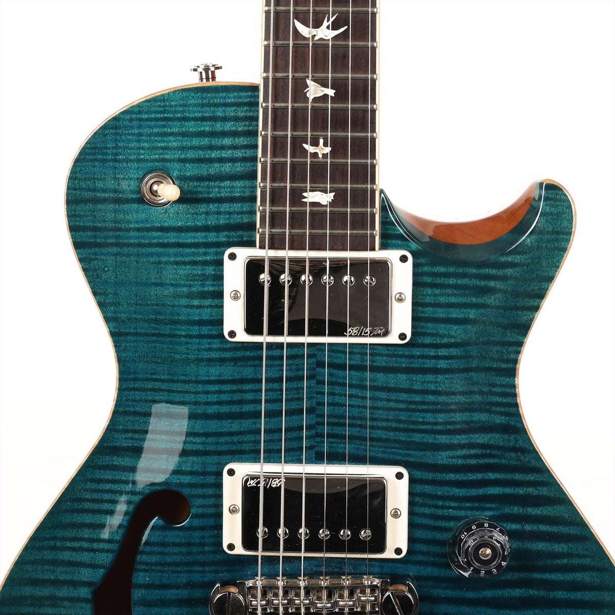 PRS P245 Semi-Hollow Blue Azul 10-Top 2015 — 6