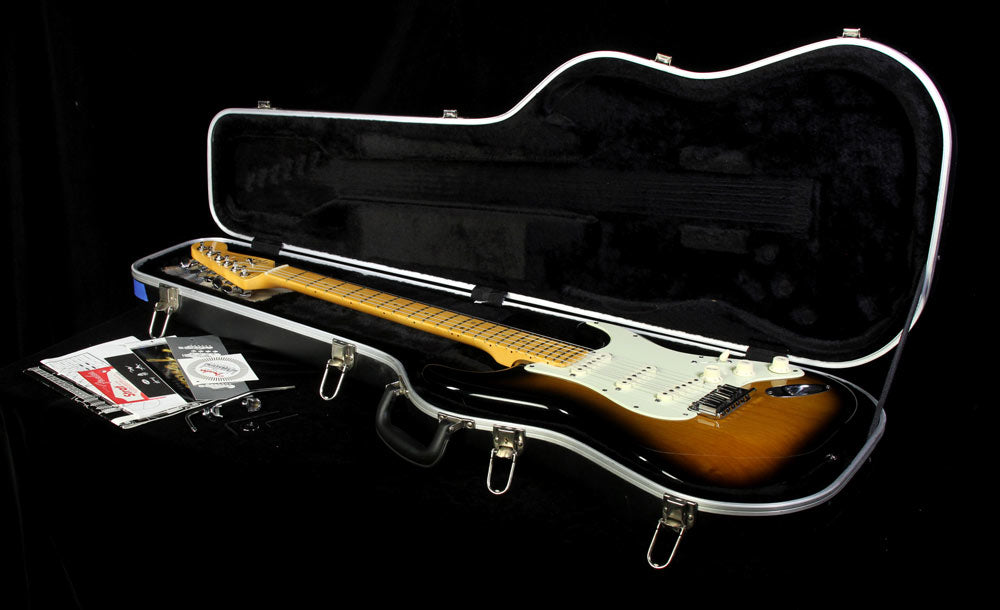 Used 2006 Fender American Deluxe Stratocaster Electric Guitar Two-Tone Sunburst — 4