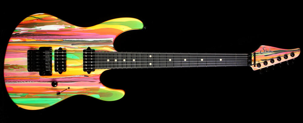 Suhr Modern Matte Neon Drip Electric Guitar — 2