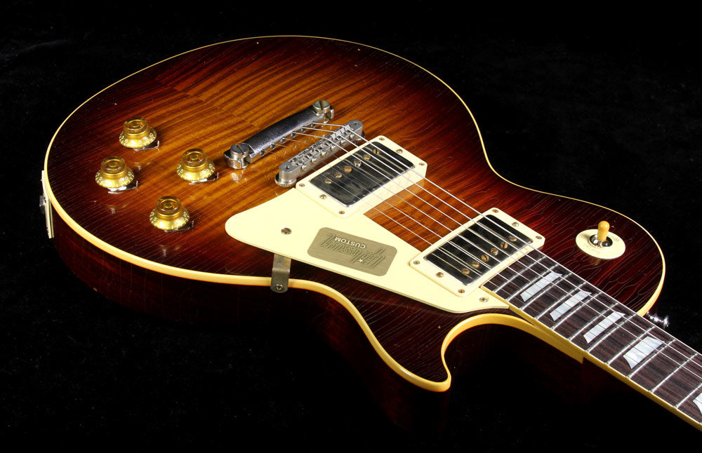 Gibson Custom Shop Music Zoo Exclusive True Historic Roasted Reissue '59 Les Paul Electric Guitar Aged Bourbon Burst — 6
