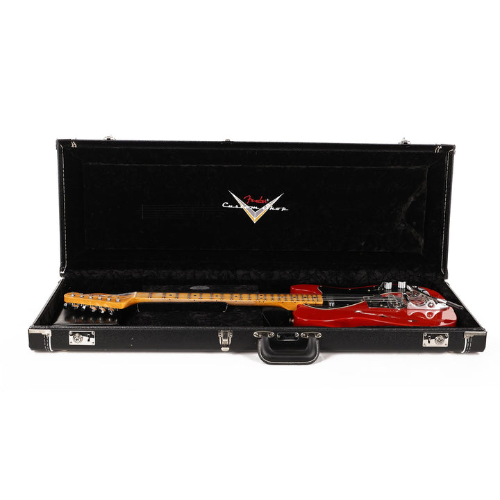 Fender Custom Shop Michigan Mahogany 1968 Telecaster Thinline Journeyman Relic Faded Aged Crimson Transparent 2023