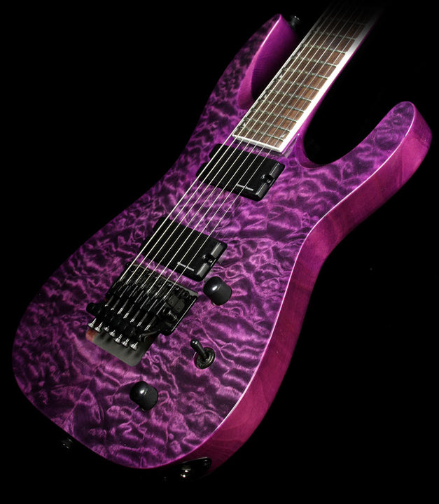 Used 2015 Jackson SLATXSD 3-7 Electric Guitar Transparent Purple
