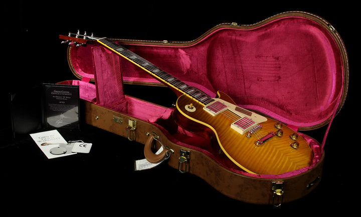 Gibson Custom Shop Ace Frehley 1959 Les Paul Standard Reissue Electric Guitar Dirty Lemon Frehley Burst