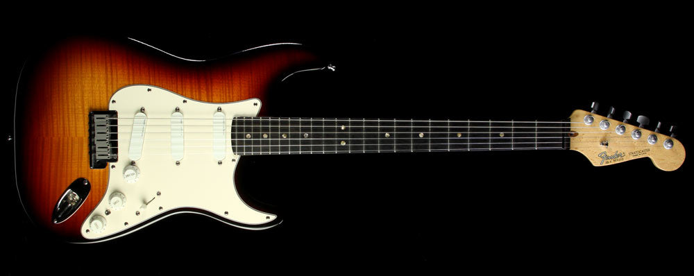 Used 1989 Fender Custom Shop 35th Anniversary Stratocaster Flame Maple Electric Guitar Three-Tone Sunburst — 2