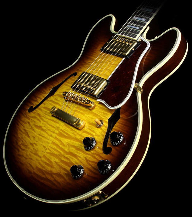 Used 2007 Gibson Custom Shop CS-356 Flame Top Electric Guitar Vintage Sunburst