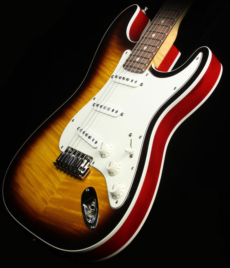 Used 2014 Fender Custom Shop Double Bound Slab Body Stratocaster Electric Guitar Two-Tone Sunburst — 1
