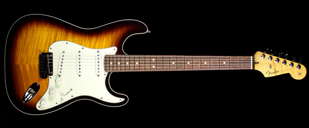 Used 2014 Fender Custom Shop Double Bound Slab Body Stratocaster Electric Guitar Two-Tone Sunburst — 2
