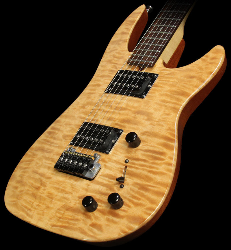 Used 2001 Brian Moore Custom C55P Quilt Top Electric Guitar Natural — 1