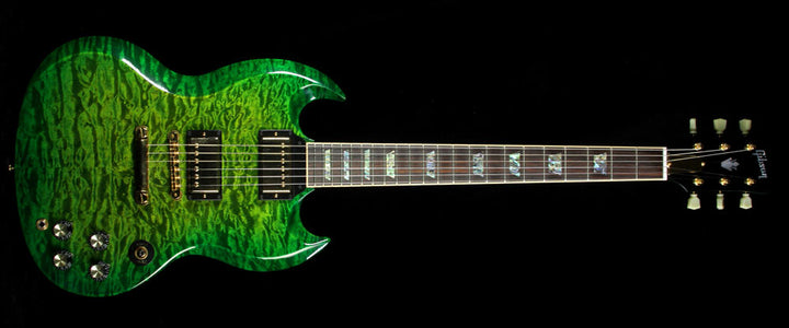 Used 2012 Gibson Custom Shop SG Elegant Quilt Electric Guitar Iguana Burst