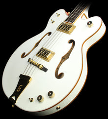 Used 2011 Gretsch G6136LSB White Falcon Bass Electric Bass Guitar White