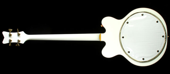 Used 2011 Gretsch G6136LSB White Falcon Bass Electric Bass Guitar White