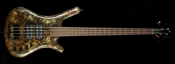 Used 2012 Warwick Custom Shop Musikmesse Limited Edition Corvette $$ Birdseye Poplar Electric Bass Guitar Black Stone Bleached